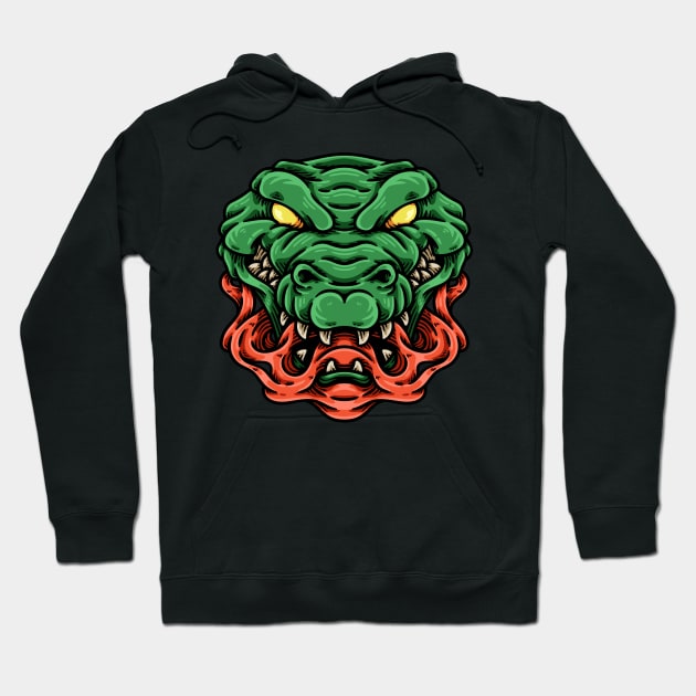 Mad Crocodile Hoodie by andhiika